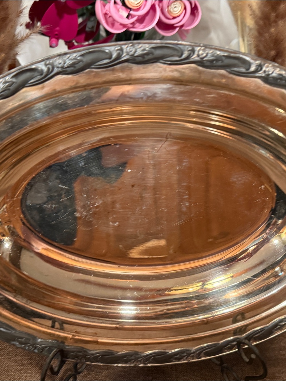 Sheridan Silverplate Celeste 4000 Oval Serving Bowl Art Nouveau